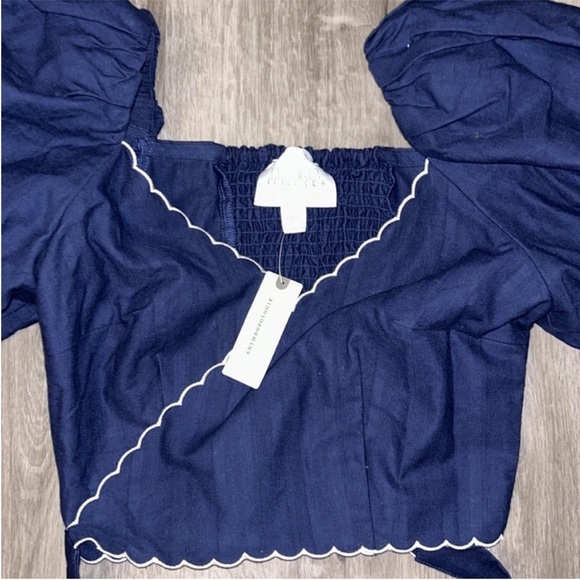 MARE mare puff sleeve linen wrap blouse - Picture 3 of 11